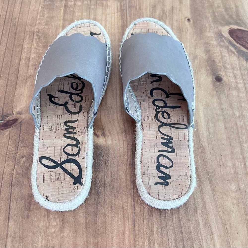 Sam Edelman Andy Slide On Leather Flats Grey Size 8 - Picture 4 of 9